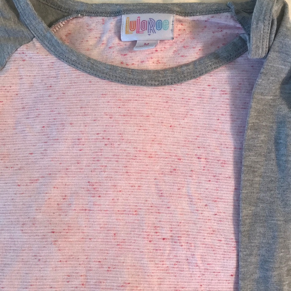 UNIQUE Lula Heathered pink and grey Tee